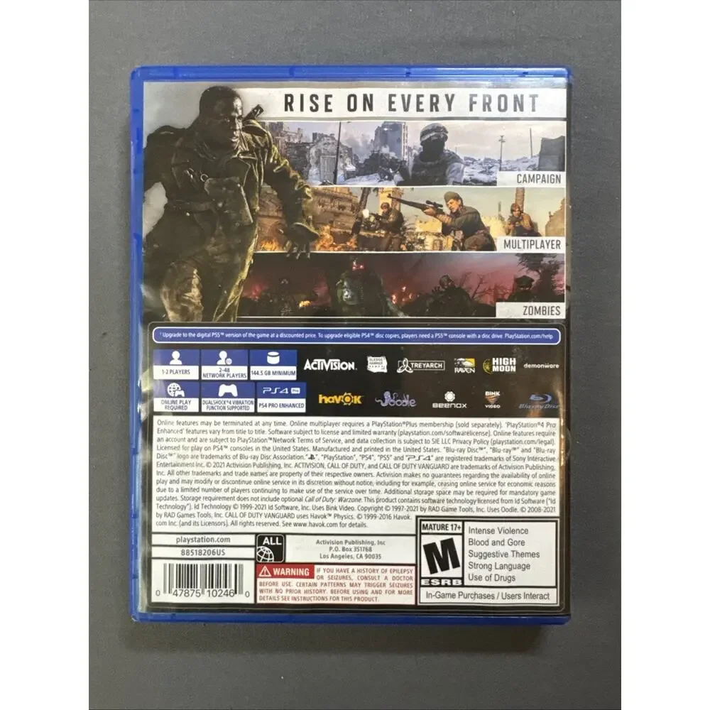 Call of Duty: Vanguard - Sony PlayStation 4 Campaign-zombies